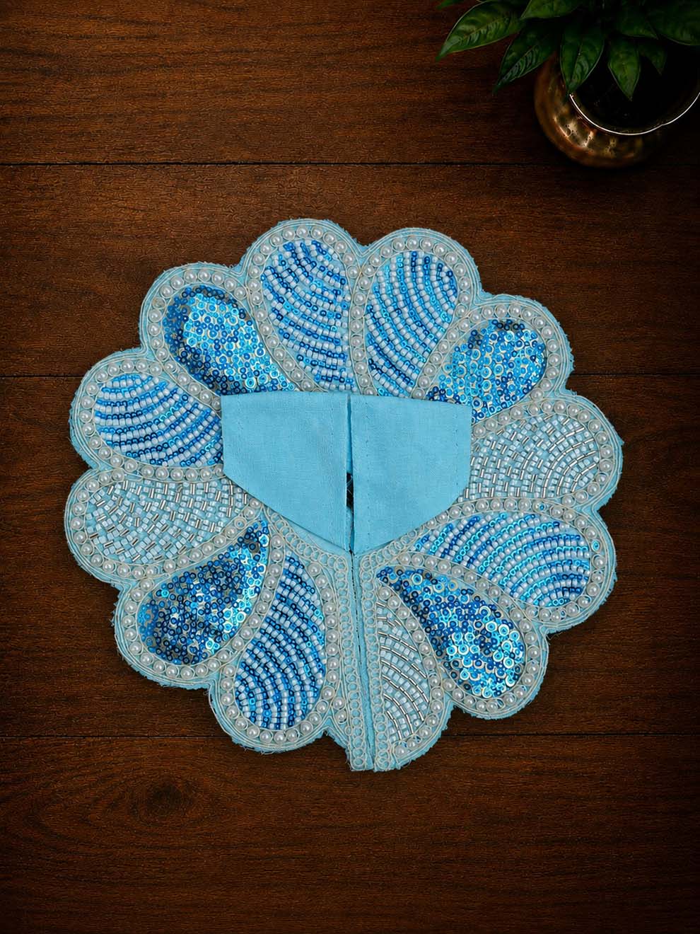 Mrinalarchi Blue Fancy Poshak for Laddu Gopal Ji — product image 6