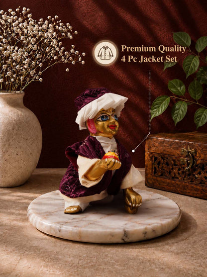 banaras Laddu Gopal Dresses Online in India Winter Dress for Poshak Thakurji Kanha Ji Accessories Dhoti Kurta Set Pajama Aasan Janmashtami Special Summer Shringar Fancy Jacket Premium Festival Bistar Combo om poshak kanha thakurji bal lala lalla ladoo