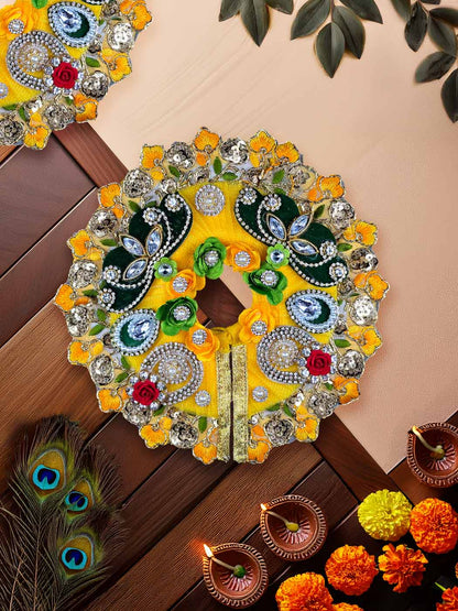 basanti phool Heavy dress laddu gopal thakurji kanha ji bal om poshak mathura online best