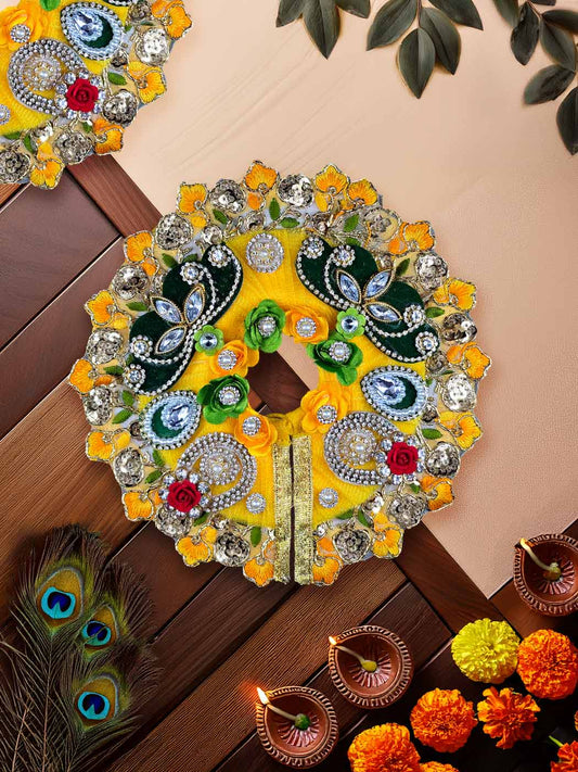 basanti phool Heavy dress laddu gopal thakurji kanha ji bal om poshak mathura online best