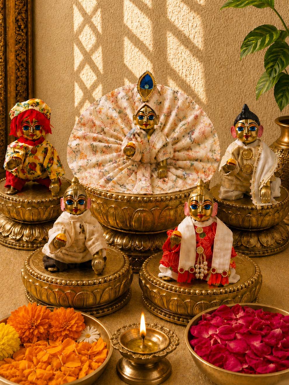 bhaktman Laddu Gopal Dresses Online in India Winter Dress for Poshak Thakurji Kanha Ji Accessories Dhoti Kurta Set Pajama Aasan Janmashtami Special Summer Shringar Fancy Jacket Premium Festival Bistar Combo om poshak kanha thakurji bal lala lalla ladoo