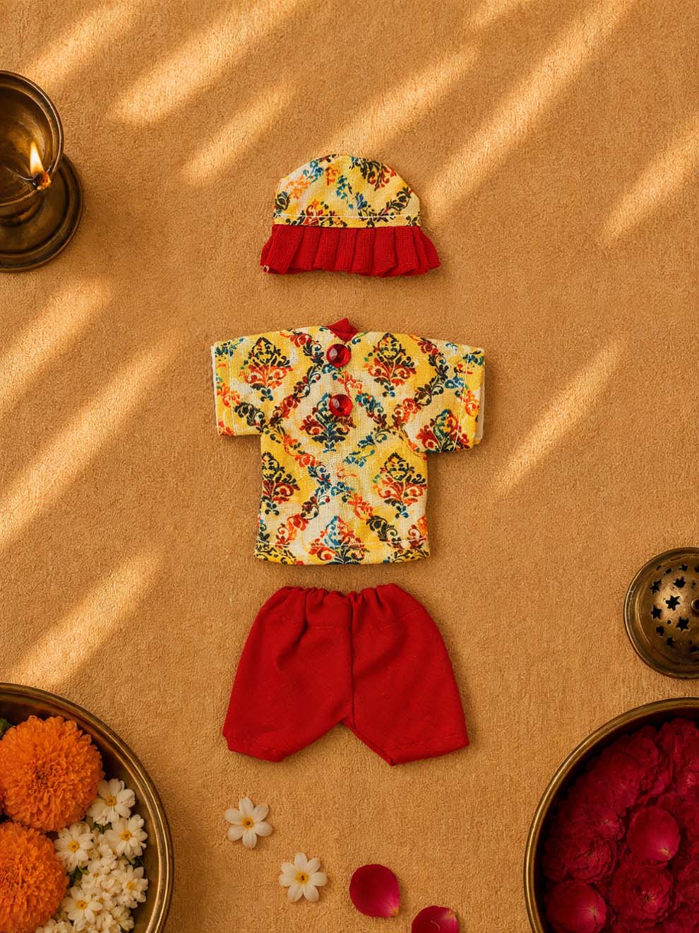 bhaktman Laddu Gopal Dresses Online in India Winter Dress for Poshak Thakurji Kanha Ji Accessories Dhoti Kurta Set Pajama Aasan Janmashtami Special Summer Shringar Fancy Jacket Premium Festival Bistar Combo om poshak kanha thakurji bal lala lalla ladoo