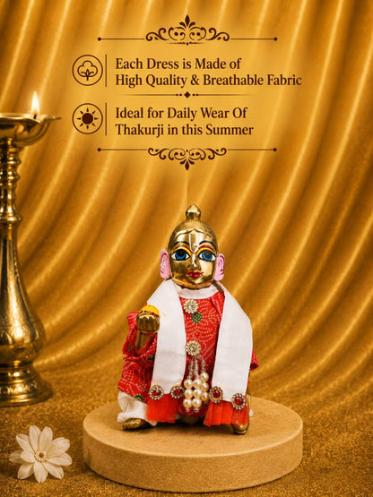 bhaktman combo 5 Laddu Gopal Dresses Online in India Winter Dress for Poshak Thakurji Kanha Ji Accessories Dhoti Kurta Set Pajama Aasan Janmashtami Special Summer Shringar Fancy Jacket Premium Festival Bistar Combo om poshak kanha thakurji bal lala lalla ladoo
