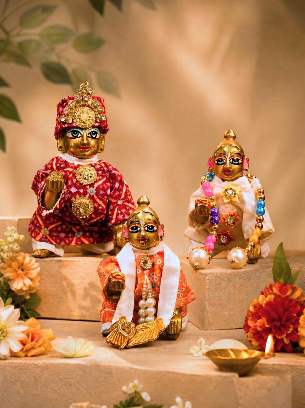 bhaktpriya Laddu Gopal Dresses Online in India Winter Dress for Poshak Thakurji Kanha Ji Accessories Dhoti Kurta Set Pajama Aasan Janmashtami Special Summer Shringar Fancy Jacket Premium Festival Bistar Combo om poshak kanha thakurji bal lala lalla ladoo