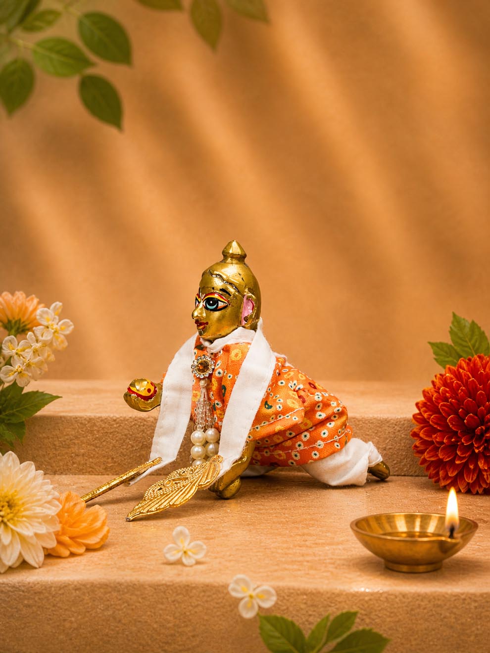 bhaktpriya Laddu Gopal Dresses Online in India Winter Dress for Poshak Thakurji Kanha Ji Accessories Dhoti Kurta Set Pajama Aasan Janmashtami Special Summer Shringar Fancy Jacket Premium Festival Bistar Combo om poshak kanha thakurji bal lala lalla ladoo