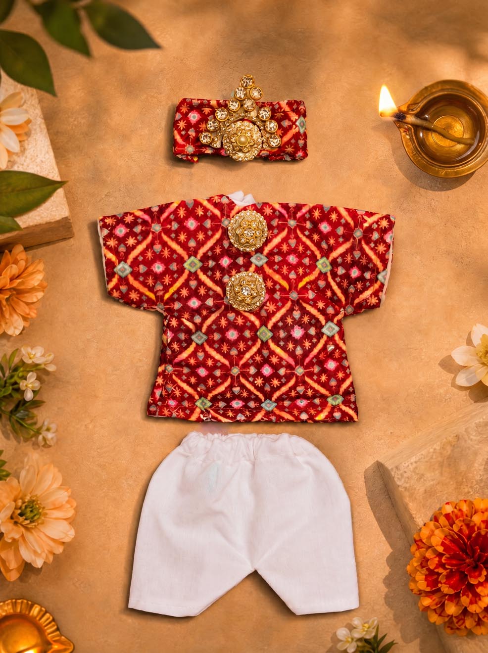 bhaktpriya Laddu Gopal Dresses Online in India Winter Dress for Poshak Thakurji Kanha Ji Accessories Dhoti Kurta Set Pajama Aasan Janmashtami Special Summer Shringar Fancy Jacket Premium Festival Bistar Combo om poshak kanha thakurji bal lala lalla ladoo
