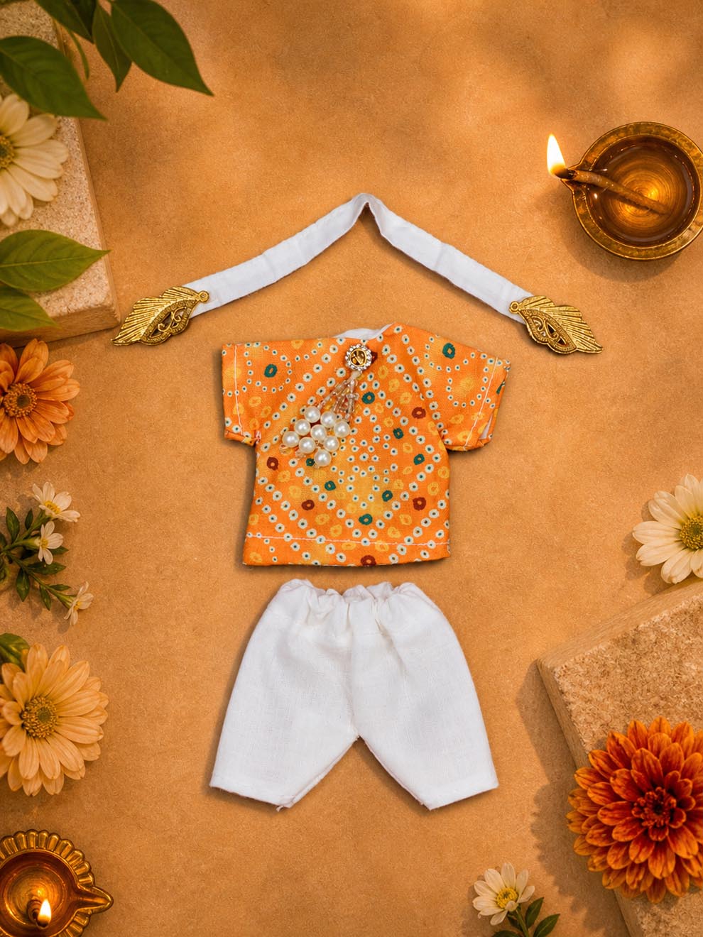 bhaktpriya Laddu Gopal Dresses Online in India Winter Dress for Poshak Thakurji Kanha Ji Accessories Dhoti Kurta Set Pajama Aasan Janmashtami Special Summer Shringar Fancy Jacket Premium Festival Bistar Combo om poshak kanha thakurji bal lala lalla ladoo