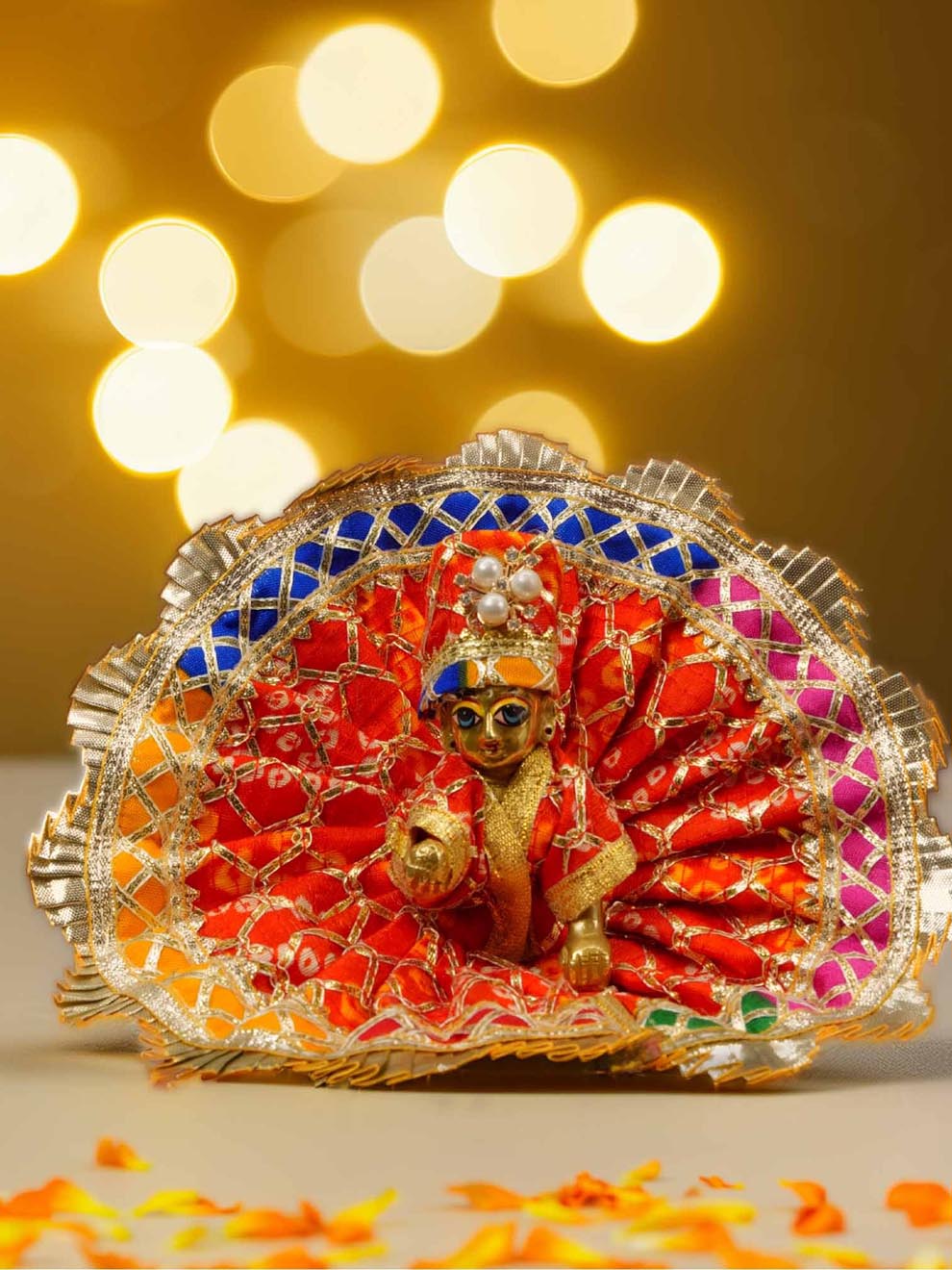 braj orange navratri wedding winter sherwani Diwali Janmashtami dress ladoo dresses laddu gopal dress thakurji kanha ji bal om poshak mathura online best mandir wholesaler manufacturer