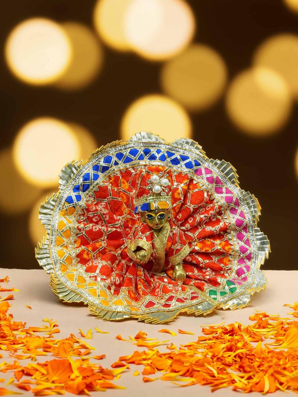 braj orange navratri wedding winter sherwani Diwali Janmashtami dress ladoo dresses laddu gopal dress thakurji kanha ji bal om poshak mathura online best mandir wholesaler manufacturer