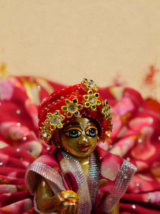 braj red style pagdi shringar Diwali Janmashtami dress ladoo dresses laddu gopal dress thakurji kanha ji bal om poshak mathura online best mandir wholesaler manufacturer