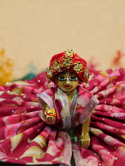 braj red style pagdi shringar Diwali Janmashtami dress ladoo dresses laddu gopal dress thakurji kanha ji bal om poshak mathura online best mandir wholesaler manufacturer