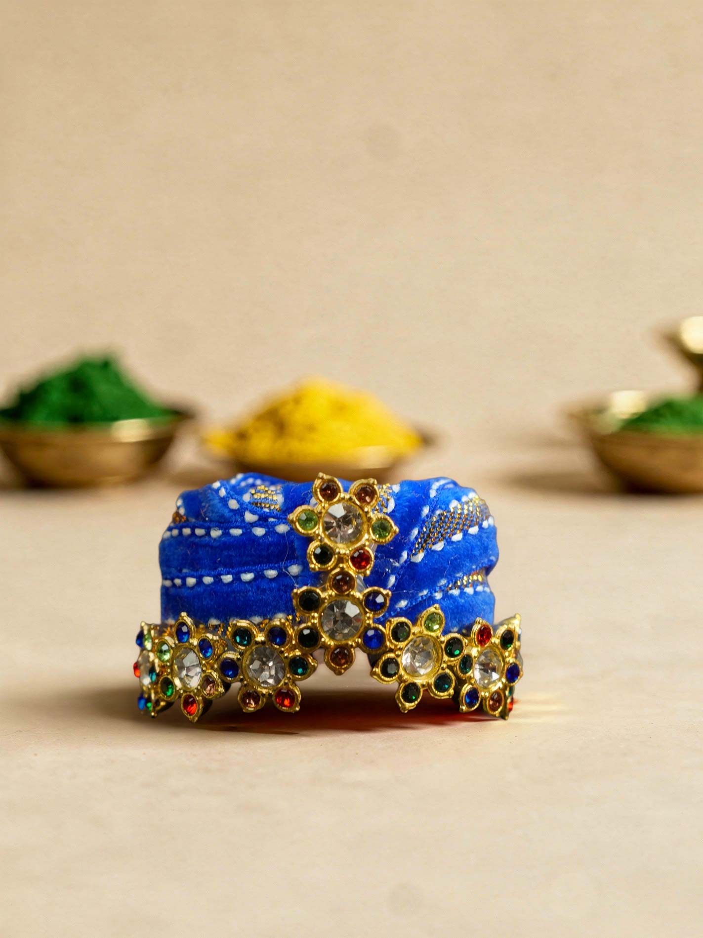 braj style blue holi pagdi shringar Diwali Janmashtami dress ladoo dresses laddu gopal dress thakurji kanha ji bal om poshak mathura online best mandir wholesaler manufacturer