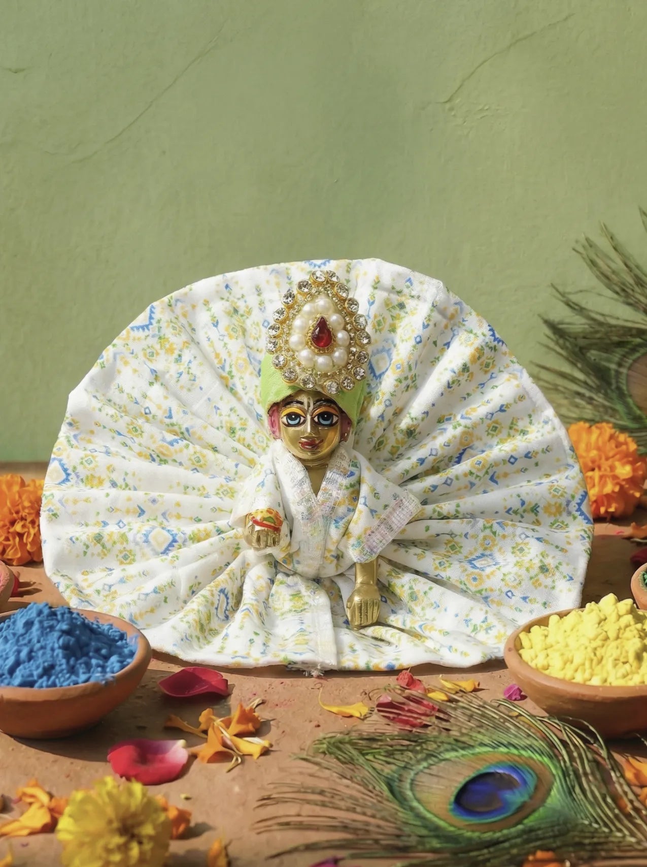 braj virasat holi dhoti kurta Diwali Janmashtami dress ladoo dresses laddu gopal dress thakurji kanha ji bal om poshak mathura online best mandir wholesaler manufacturer