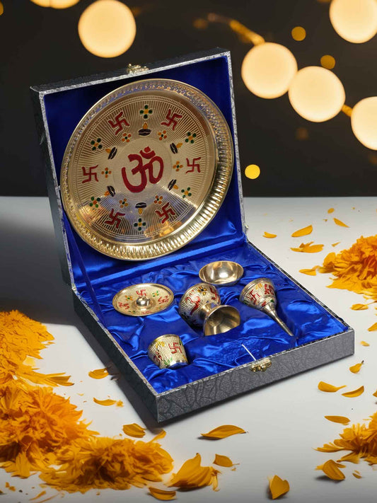 brass thali set dresses laddu gopal dress thakurji kanha ji bal om poshak mathura online best diwali pooja 