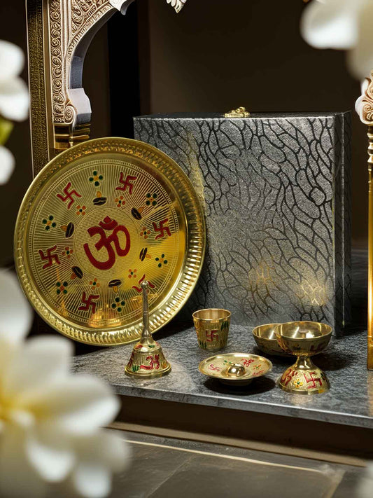 brass thali set dresses laddu gopal dress thakurji kanha ji bal om poshak mathura online best diwali pooja 