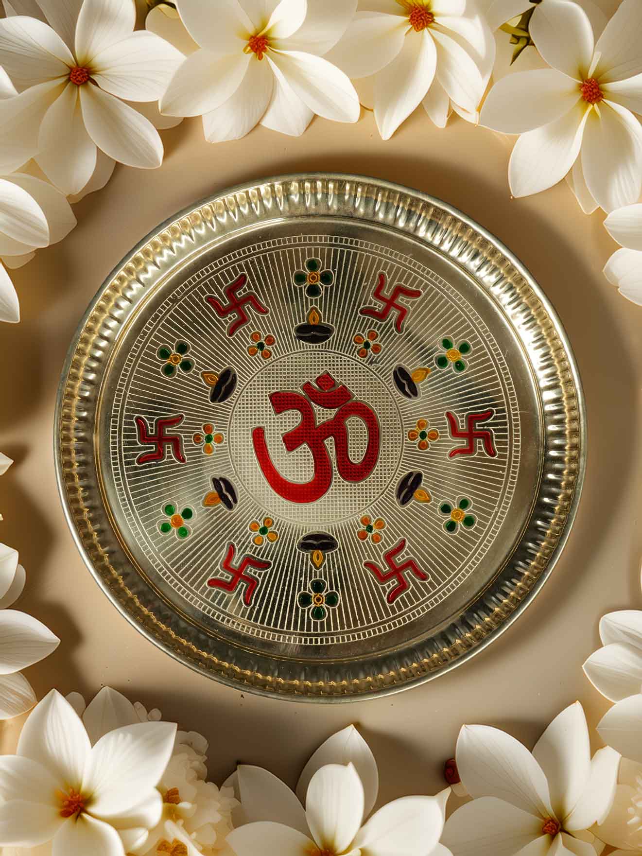 brass thali set dresses laddu gopal dress thakurji kanha ji bal om poshak mathura online best diwali pooja 