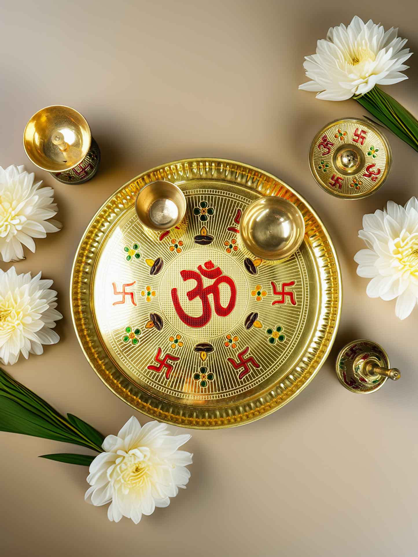 brass thali set dresses laddu gopal dress thakurji kanha ji bal om poshak mathura online best diwali pooja 