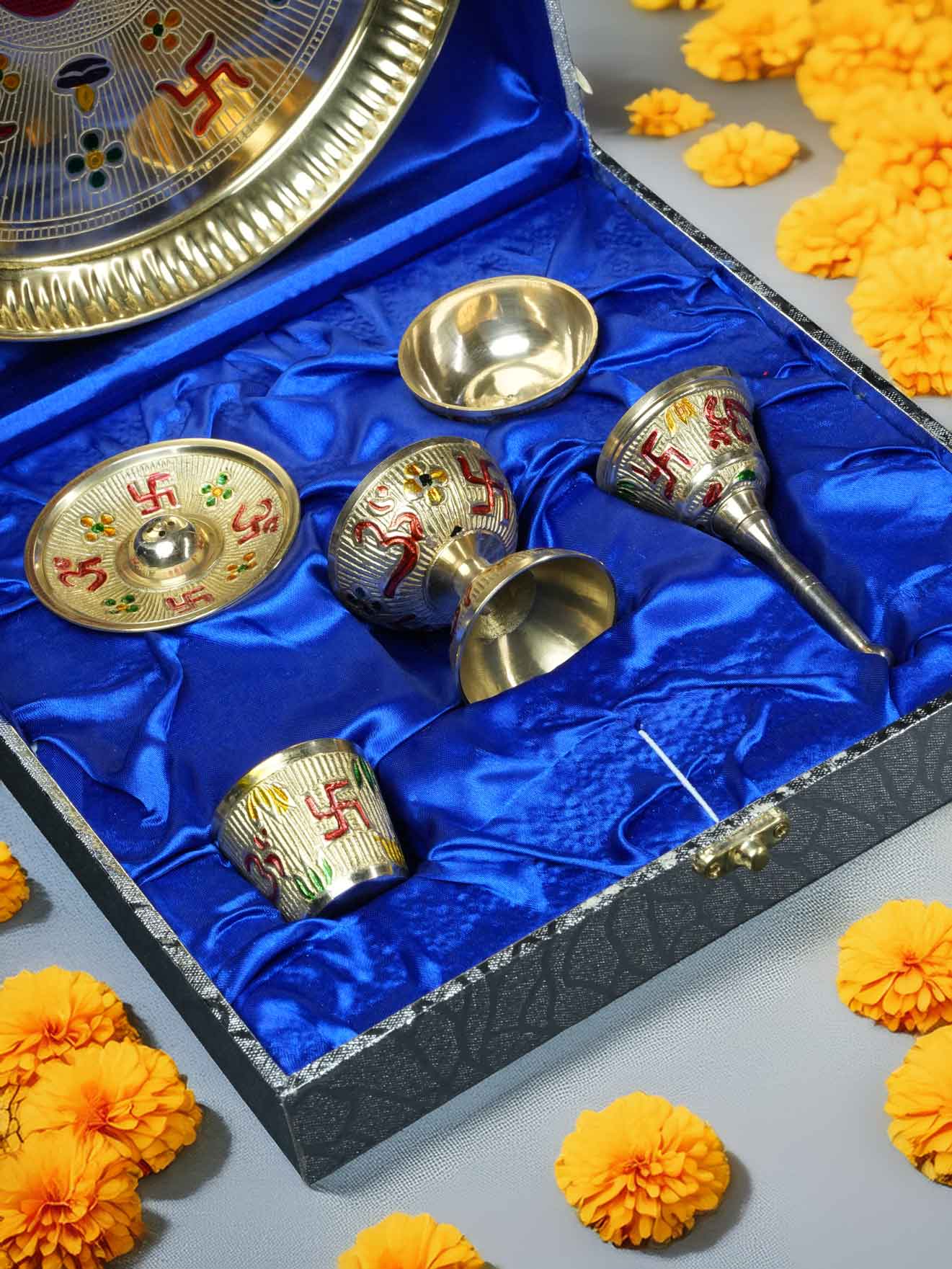 brass thali set dresses laddu gopal dress thakurji kanha ji bal om poshak mathura online best diwali pooja 
