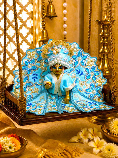 chandrika fancy Laddu Gopal Dresses Online in India Winter Dress for Poshak Thakurji Kanha Ji Accessories Dhoti Kurta Set Pajama Aasan Janmashtami Special Summer Shringar Fancy Jacket Premium Festival Bistar Combo om poshak kanha thakurji bal lala lalla ladoo