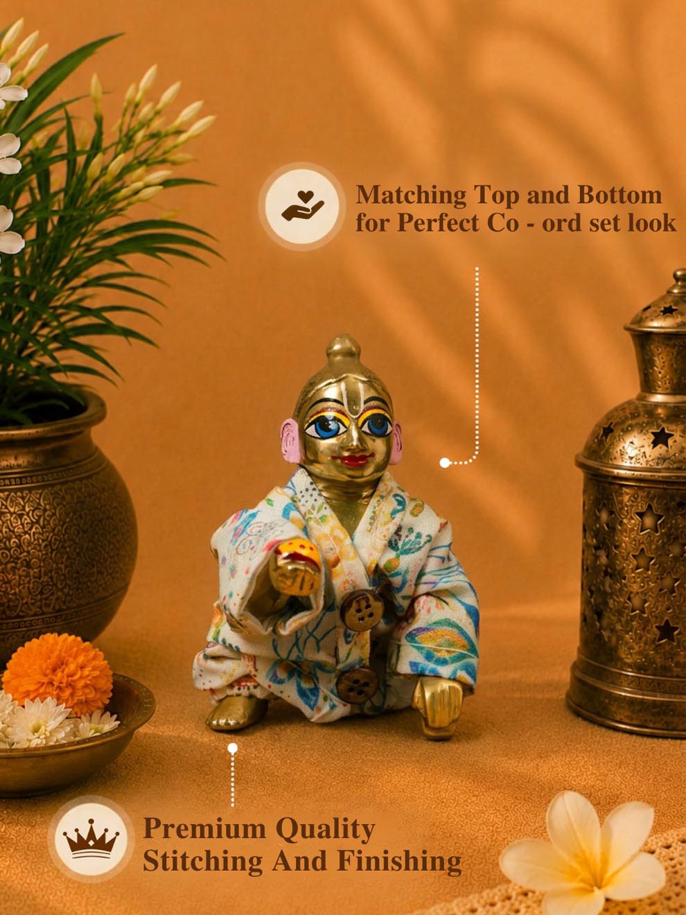 co ord Laddu Gopal Dresses Online in India Winter Dress for Poshak Thakurji Kanha Ji Accessories Dhoti Kurta Set Pajama Aasan Janmashtami Special Summer Shringar Fancy Jacket Premium Festival Bistar Combo om poshak kanha thakurji bal lala lalla ladoo