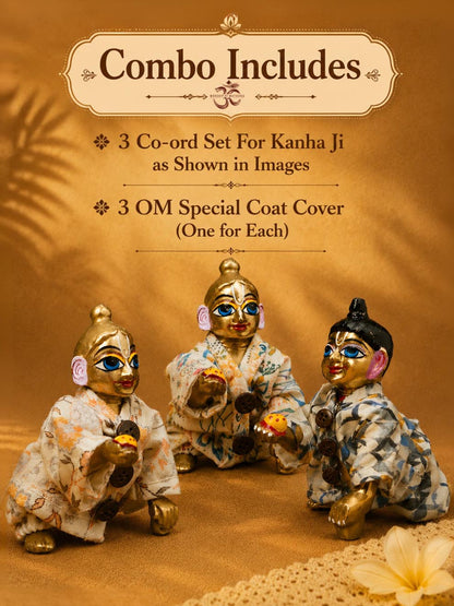 co ord Laddu Gopal Dresses Online in India Winter Dress for Poshak Thakurji Kanha Ji Accessories Dhoti Kurta Set Pajama Aasan Janmashtami Special Summer Shringar Fancy Jacket Premium Festival Bistar Combo om poshak kanha thakurji bal lala lalla ladoo