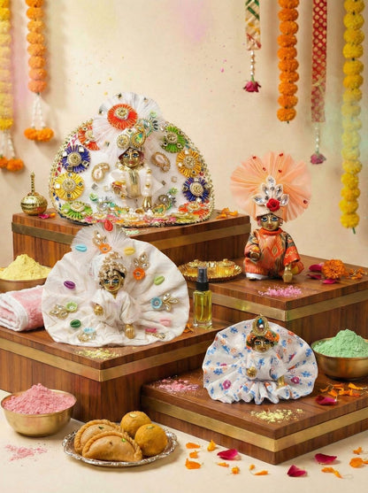 combo 2 braj holi special Janmashtami dress ladoo dresses laddu gopal dress thakurji kanha ji bal om poshak mathura online best mandir wholesaler manufacturer