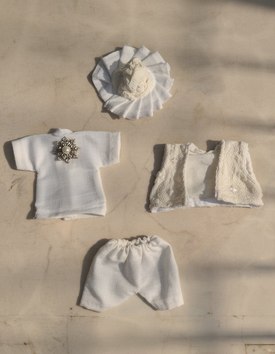 combo of 5 Laddu Gopal Dresses Online in India Winter Dress for Poshak Thakurji Kanha Ji Accessories Dhoti Kurta Set Pajama Aasan Janmashtami Special Summer Shringar Fancy Jacket Premium Festival Bistar Combo om poshak kanha thakurji bal lala lalla ladoo