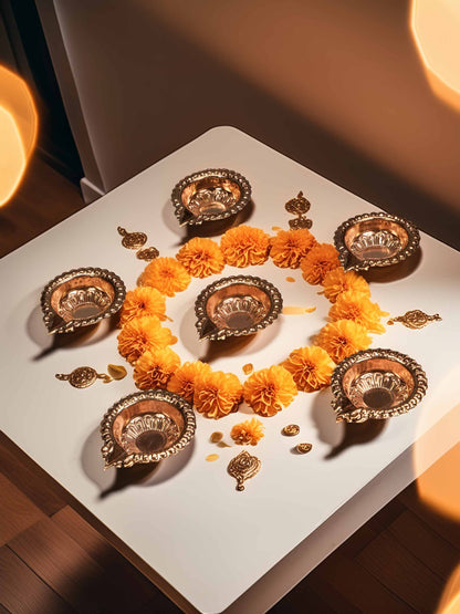 copper brass diya dresses laddu gopal dress thakurji kanha ji bal om poshak mathura online best diwali pooja mandir