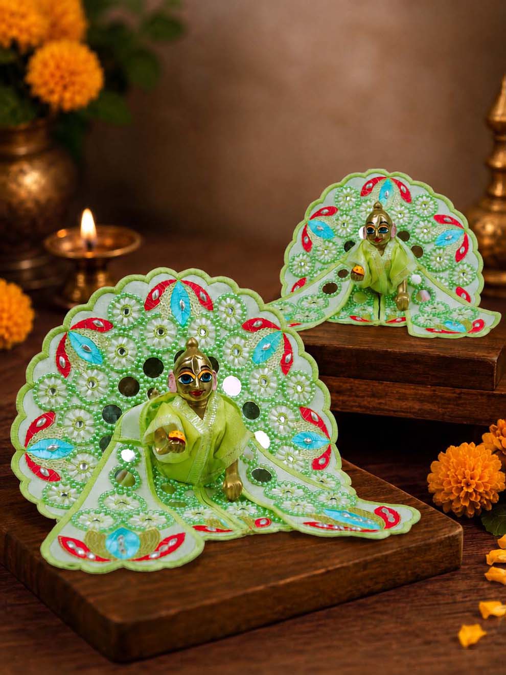darpan fancy g Laddu Gopal Dresses Online in India Winter Dress for Poshak Thakurji Kanha Ji Accessories Dhoti Kurta Set Pajama Aasan Janmashtami Special Summer Shringar Fancy Jacket Premium Festival Bistar Combo om poshak kanha thakurji bal lala lalla ladoo