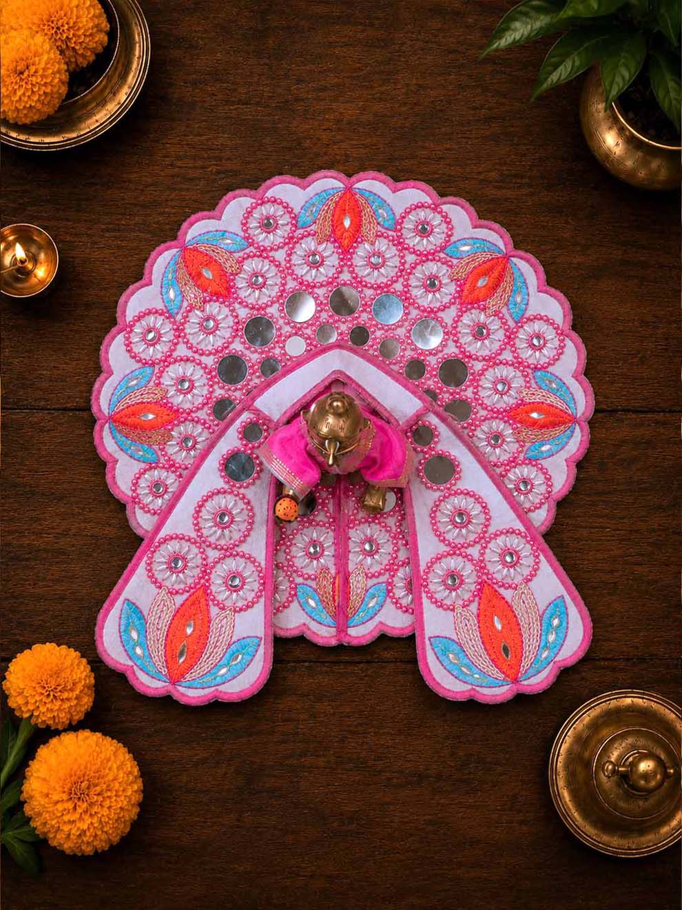 darpan fancy p Laddu Gopal Dresses Online in India Winter Dress for Poshak Thakurji Kanha Ji Accessories Dhoti Kurta Set Pajama Aasan Janmashtami Special Summer Shringar Fancy Jacket Premium Festival Bistar Combo om poshak kanha thakurji bal lala lalla ladoo