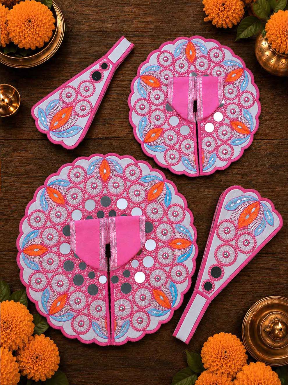 darpan fancy p Laddu Gopal Dresses Online in India Winter Dress for Poshak Thakurji Kanha Ji Accessories Dhoti Kurta Set Pajama Aasan Janmashtami Special Summer Shringar Fancy Jacket Premium Festival Bistar Combo om poshak kanha thakurji bal lala lalla ladoo