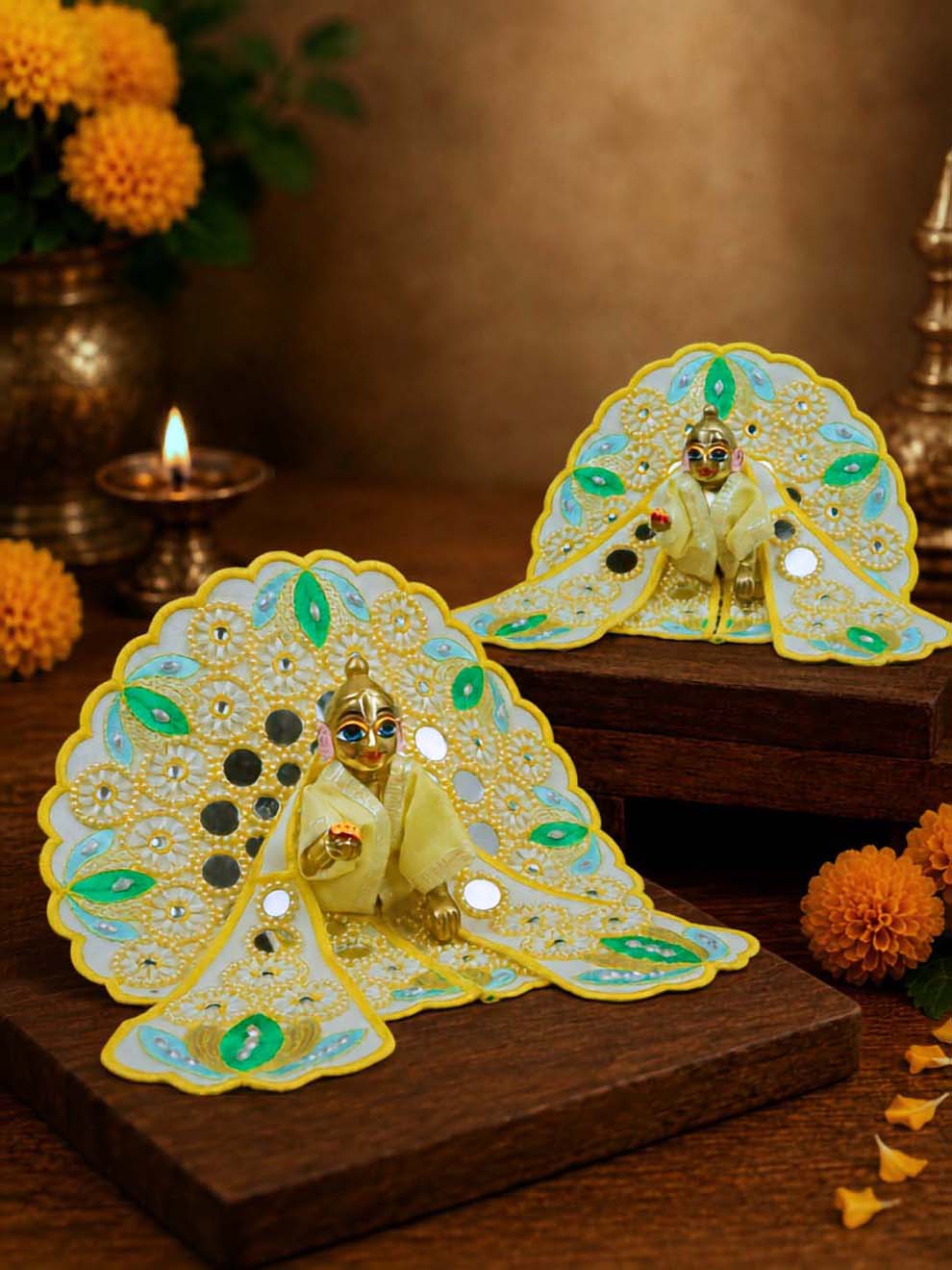 darpan fancy y Laddu Gopal Dresses Online in India Winter Dress for Poshak Thakurji Kanha Ji Accessories Dhoti Kurta Set Pajama Aasan Janmashtami Special Summer Shringar Fancy Jacket Premium Festival Bistar Combo om poshak kanha thakurji bal lala lalla ladoo