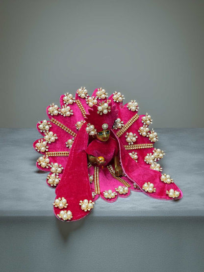 divya velvet pink wedding winter sherwani diwali dress ladoo dresses laddu gopal dress thakurji kanha ji bal om poshak mathura online best mandir 