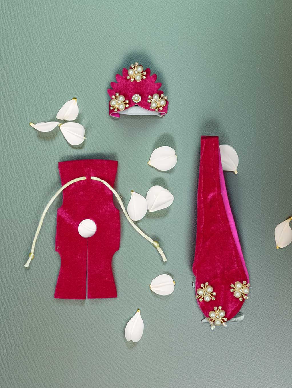 divya velvet pink wedding winter sherwani diwali dress ladoo dresses laddu gopal dress thakurji kanha ji bal om poshak mathura online best mandir 