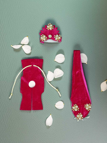 divya velvet pink wedding winter sherwani diwali dress ladoo dresses laddu gopal dress thakurji kanha ji bal om poshak mathura online best mandir 