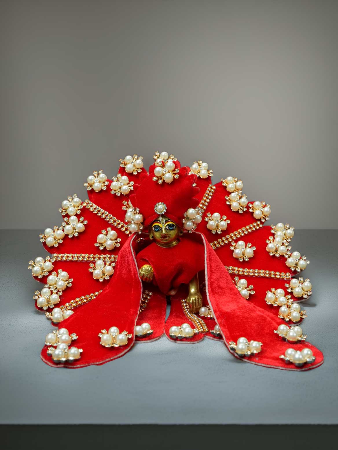 divya velvet red wedding winter sherwani Diwali Janmashtami dress ladoo dresses laddu gopal dress thakurji kanha ji bal om poshak mathura online best mandir 