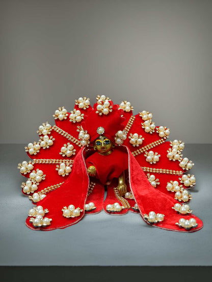 divya velvet red wedding winter sherwani Diwali Janmashtami dress ladoo dresses laddu gopal dress thakurji kanha ji bal om poshak mathura online best mandir 