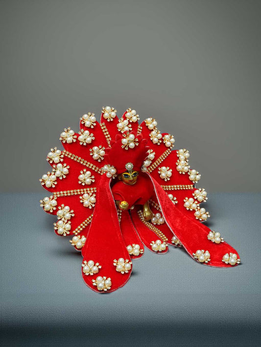 divya velvet red wedding winter sherwani Diwali Janmashtami dress ladoo dresses laddu gopal dress thakurji kanha ji bal om poshak mathura online best mandir 