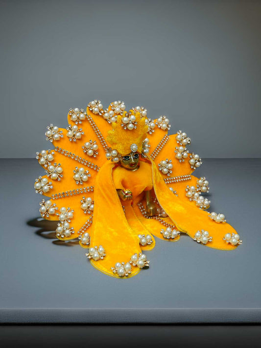 divya velvet yellow wedding winter sherwani Diwali Janmashtami dress ladoo dresses laddu gopal dress thakurji kanha ji bal om poshak mathura online best mandir 