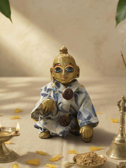ekatra Laddu Gopal Dresses Online in India Winter Dress for Poshak Thakurji Kanha Ji Accessories Dhoti Kurta Set Pajama Aasan Janmashtami Special Summer Shringar Fancy Jacket Premium Festival Bistar Combo om poshak kanha thakurji bal lala lalla ladoo