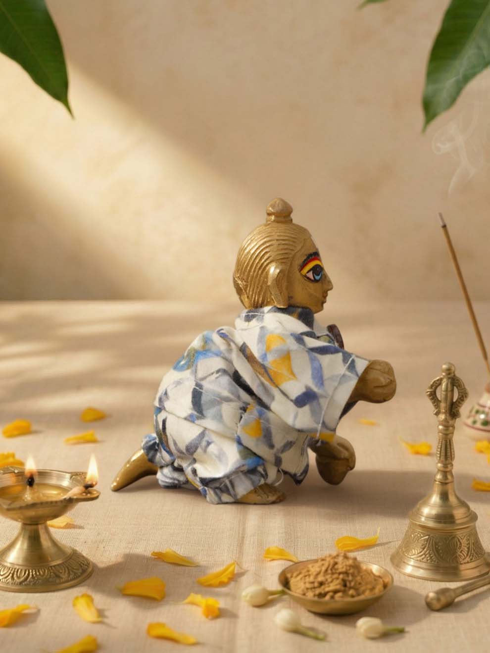 ekatra Laddu Gopal Dresses Online in India Winter Dress for Poshak Thakurji Kanha Ji Accessories Dhoti Kurta Set Pajama Aasan Janmashtami Special Summer Shringar Fancy Jacket Premium Festival Bistar Combo om poshak kanha thakurji bal lala lalla ladoo
