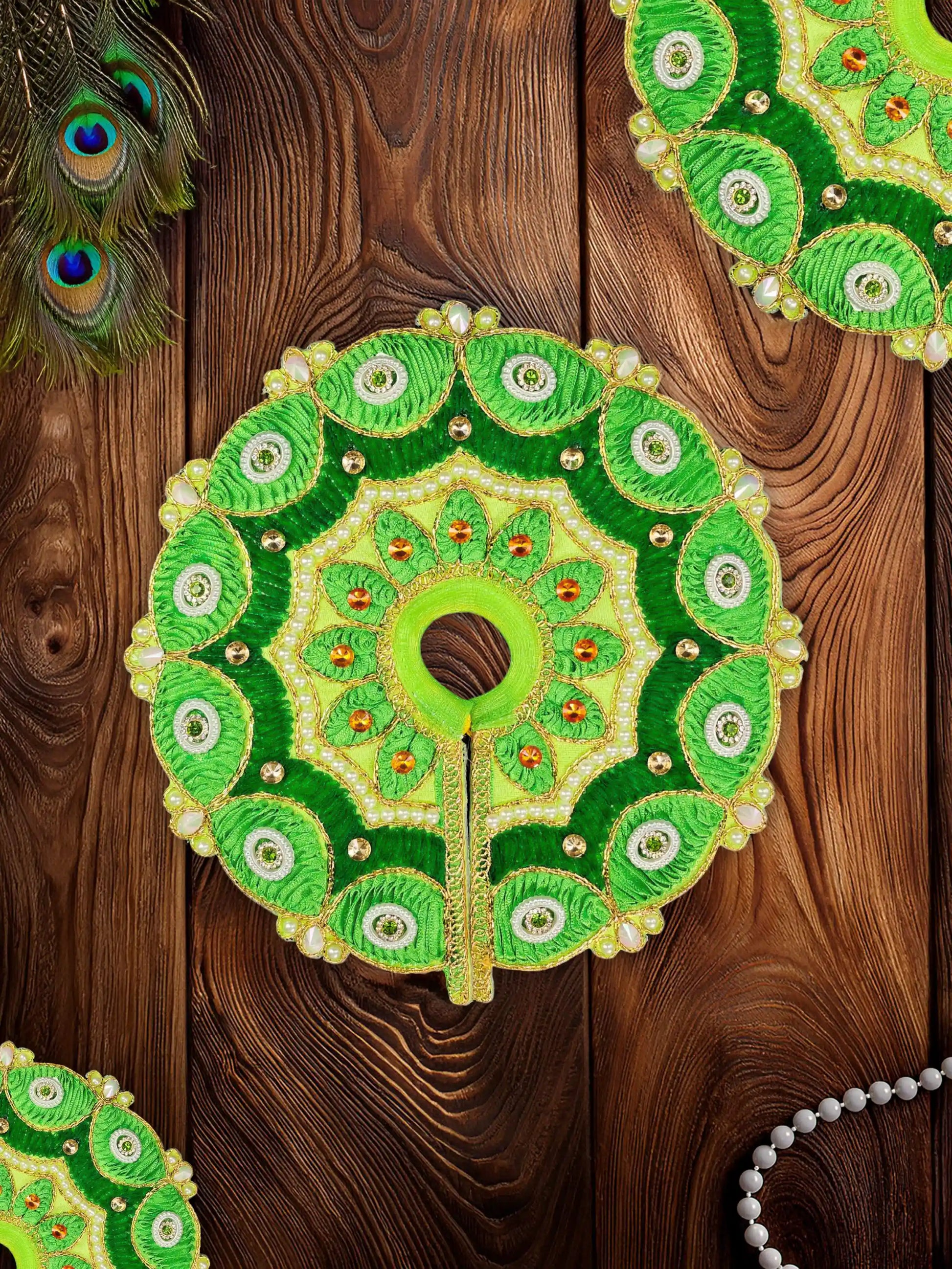 ethereal green laddu bal gopal thakur kanha ji poshak dress 
