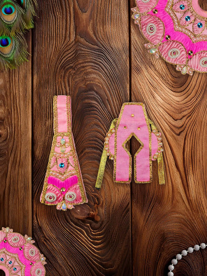 ethereal pink laddu bal gopal thakur kanha ji poshak dress 