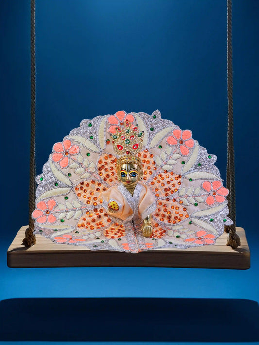floral harmony beige bal thakur ji laddu bal gopal dresses poshak 