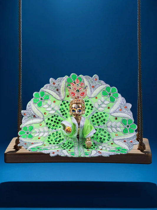 floral harmony green bal thakur ji laddu bal gopal dresses poshak 