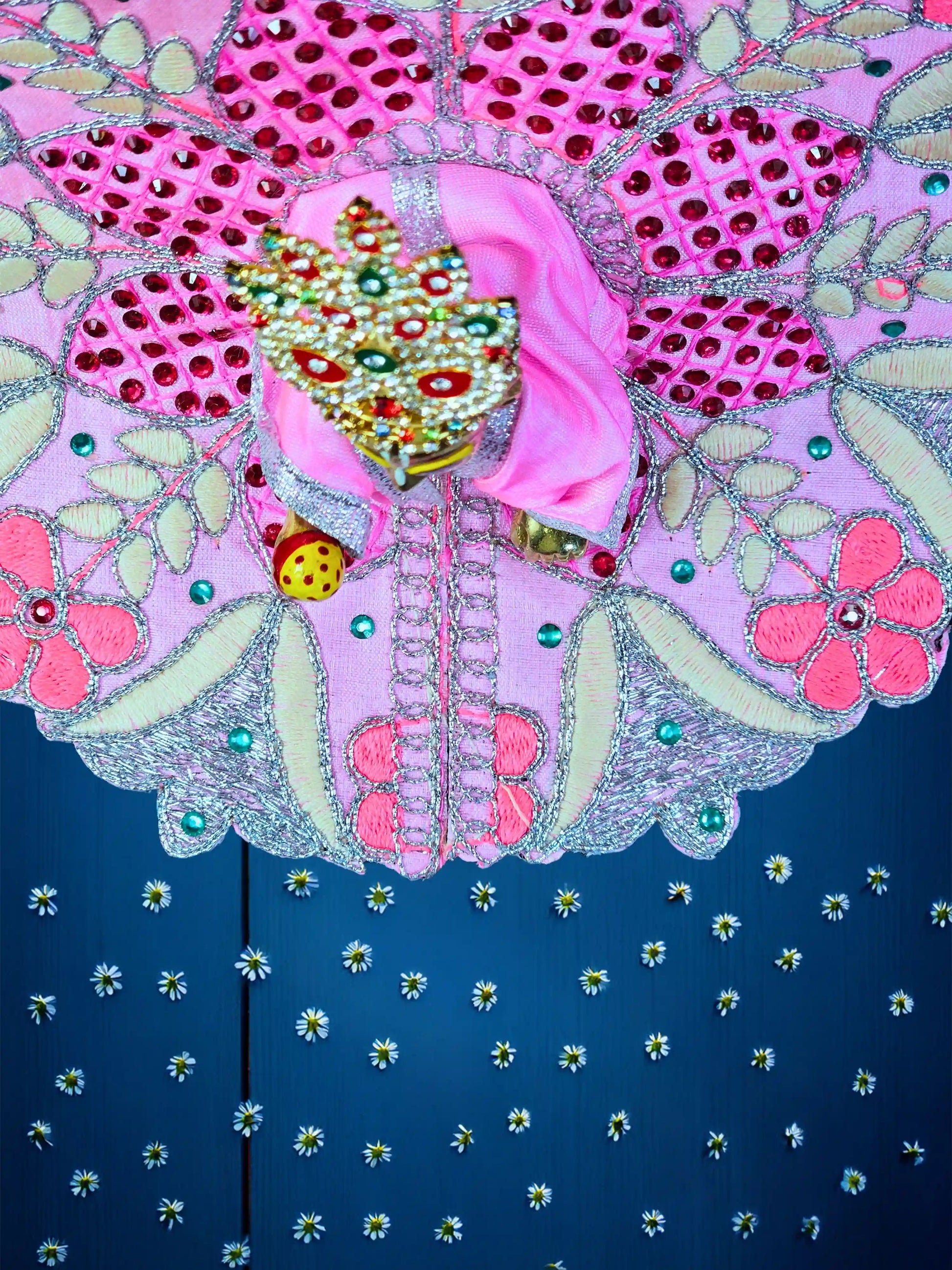 floral harmony pink bal thakur ji laddu bal gopal dresses poshak 