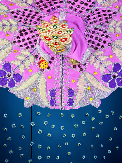floral harmony purple bal thakur ji laddu bal gopal dresses poshak 
