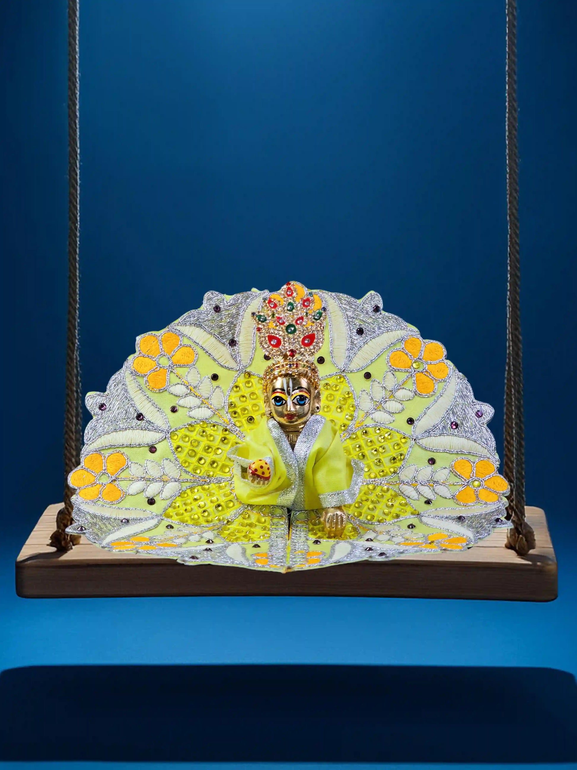 floral harmony yellow bal thakur ji laddu bal gopal dresses poshak 
