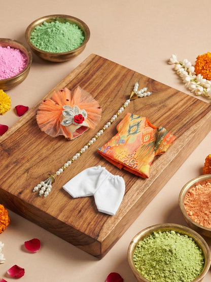 Phoolon Ki Holi Laddu Gopal & Radha Rani Jodi Holi Special Dress Combo