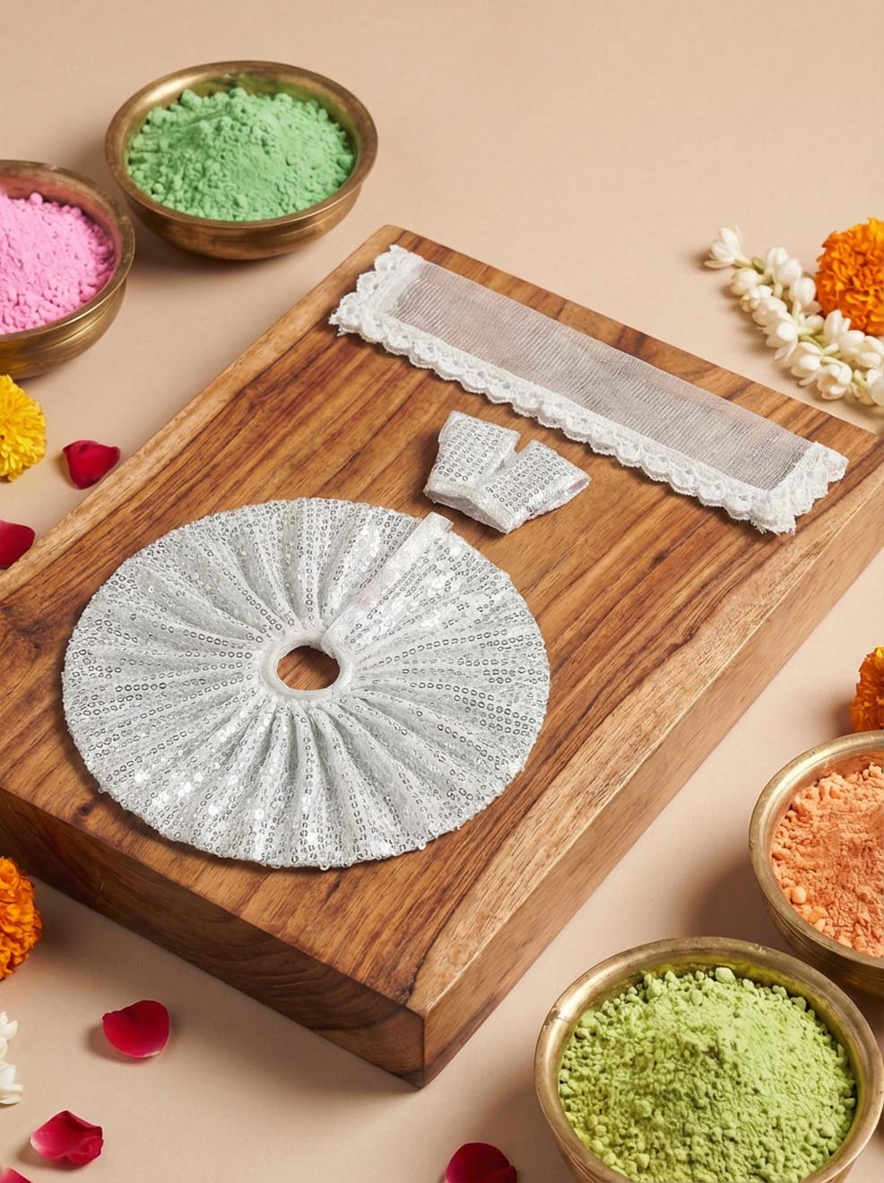 Shri Braj Dhuleti Holi Special Laddu Gopal & Radha Rani Jodi Combo